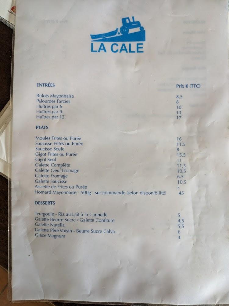 La Cale - Menu Image 3